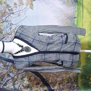 Ralph Lauren size small cardigan sweater. Black/white/blue